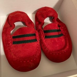 Gucci Baby Dandy Red Driver Loafer Size 19